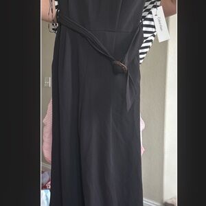 Calvin Klein Black Sleeveless Sweetheart Maxi Dress